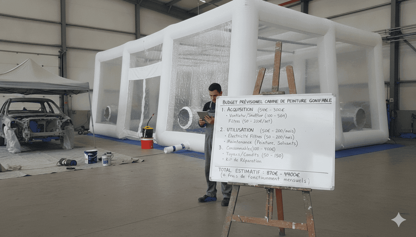 équipements complémentaires cabine de peinture gonflable
